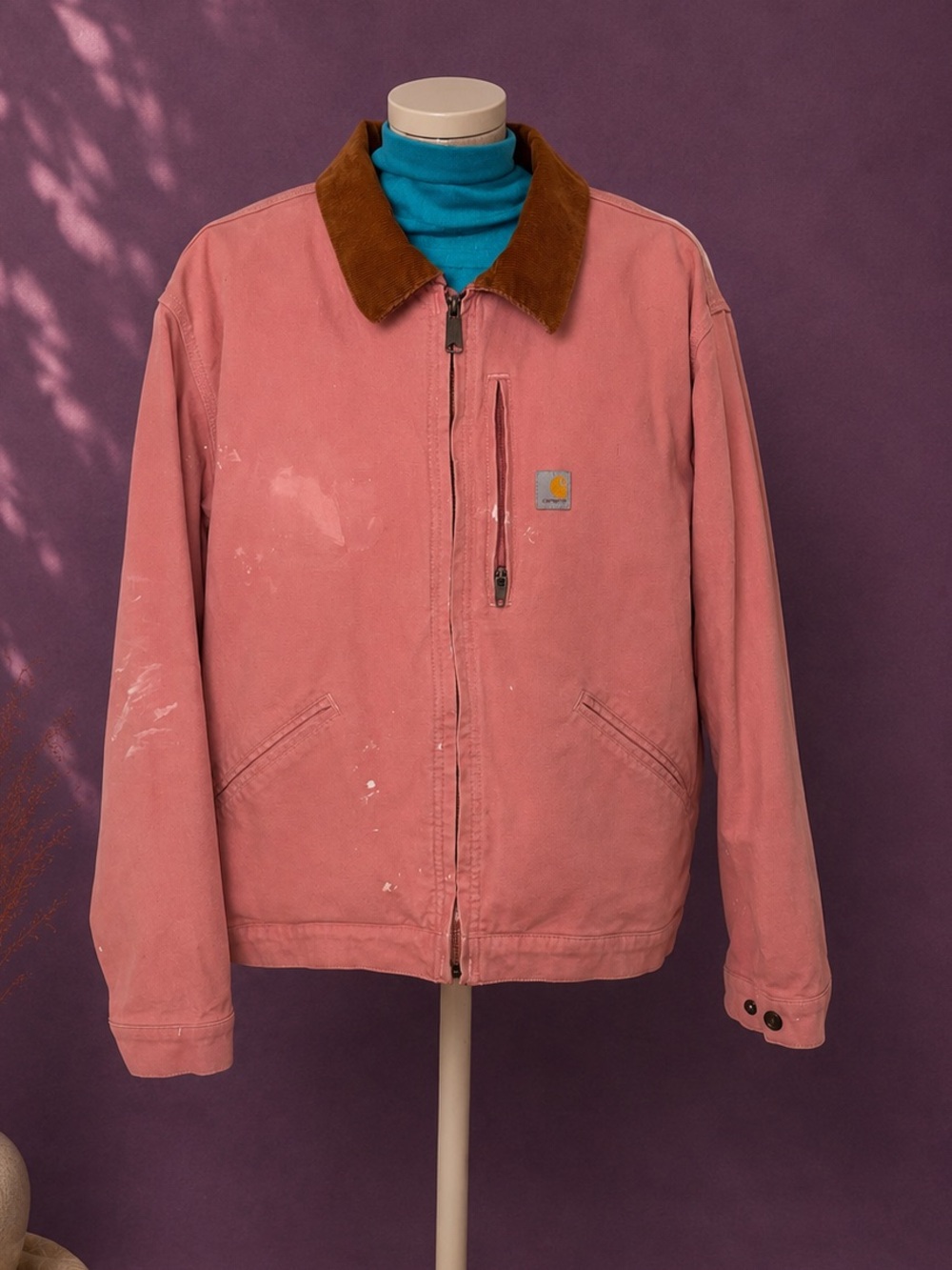 Vintage pink carhartt work jacket